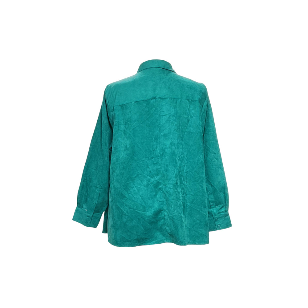 Catherines Green Button-Up Top Size 1x - image 2
